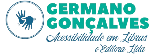 Logomarca principal da Germano Gonçalves Acessibilidade em libras e editora ltda.
