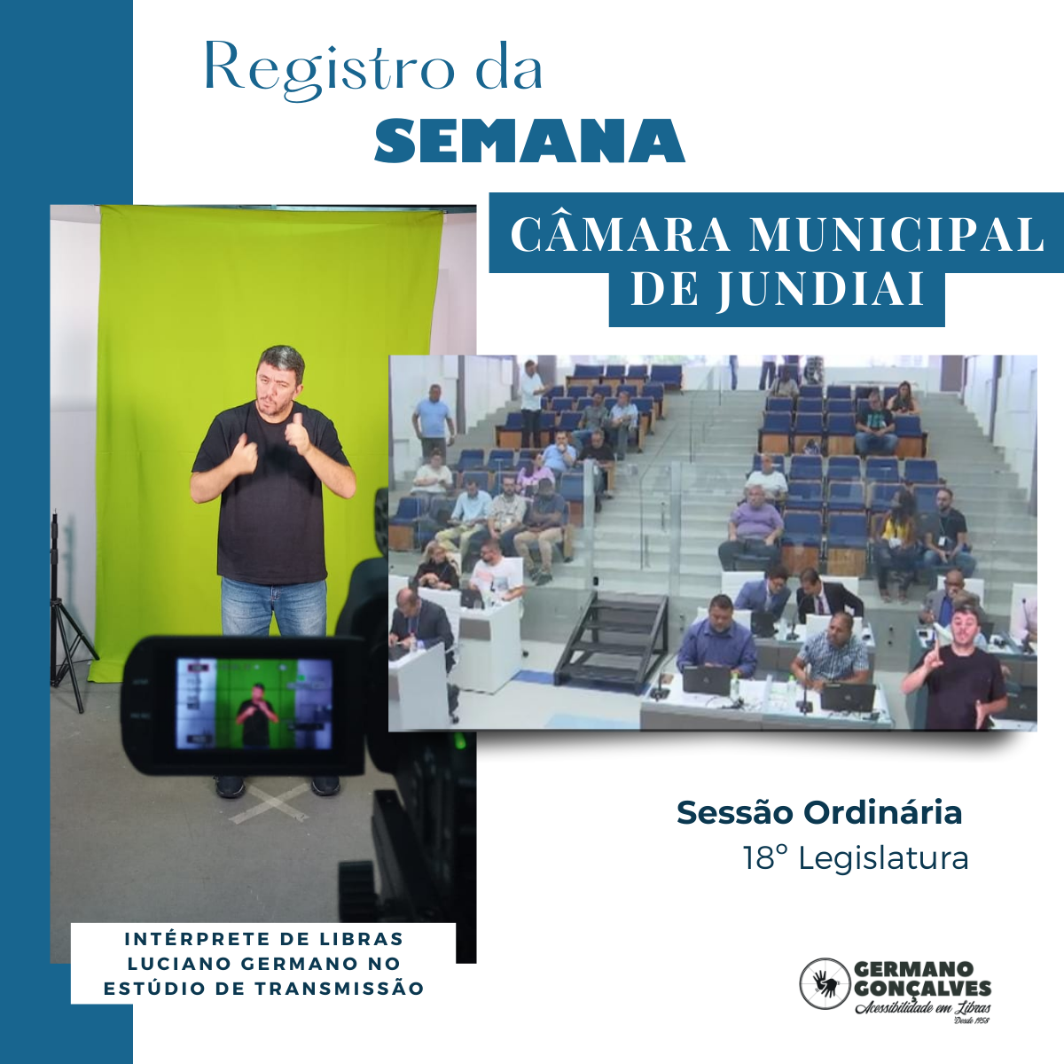 Câmara Municipal de Jundiaí - Intérprete de Libras Luciano Germano Luiz Gonçalves