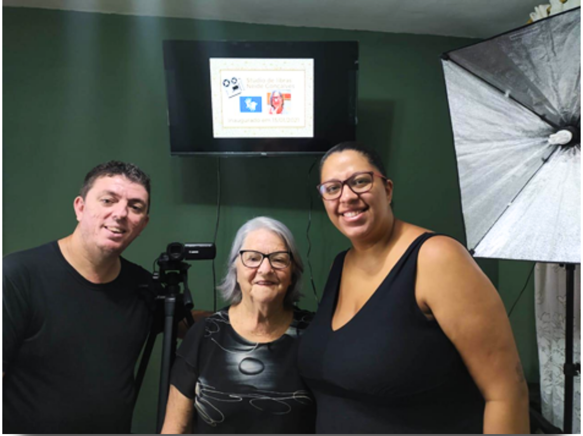 Luciano Germano, D. Neide e Caroline Gonçalves o Estúdio Neide Gonçalves