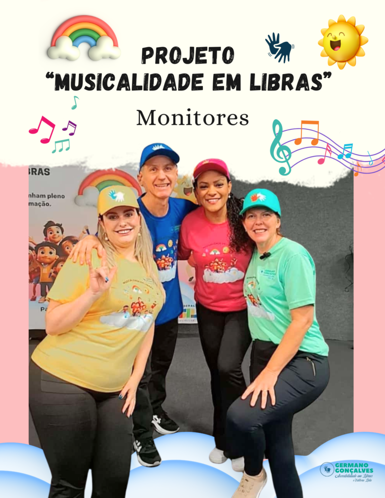 Projeto Lei Paulo Gustavo - Musicalidade em Libras na Biblioteca Municipal de Jundiai - Minitores: Ana Paula, Maquinhos no violão, Kelda e Juliana