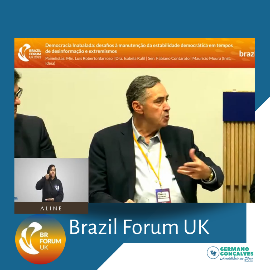 Fórum internacional - Brazil Forum UK - Intérprete de libras Aline