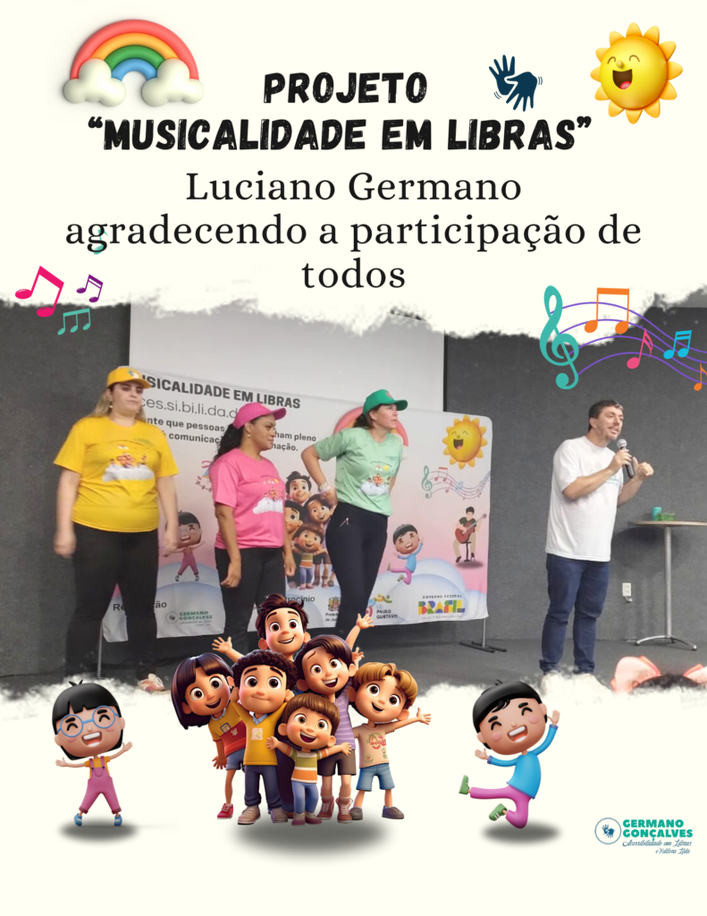 Projeto Lei Paulo Gustavo - Musicalidade em Libras na Biblioteca Municipal de Jundiai.
