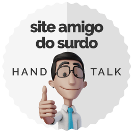 Logo da empresa parceira hand talk que nos possibilitou ter acessibilidade em libras para que as crianças e os adultos com deficiências possa acessar nosso site com auxilio de vários recursos.